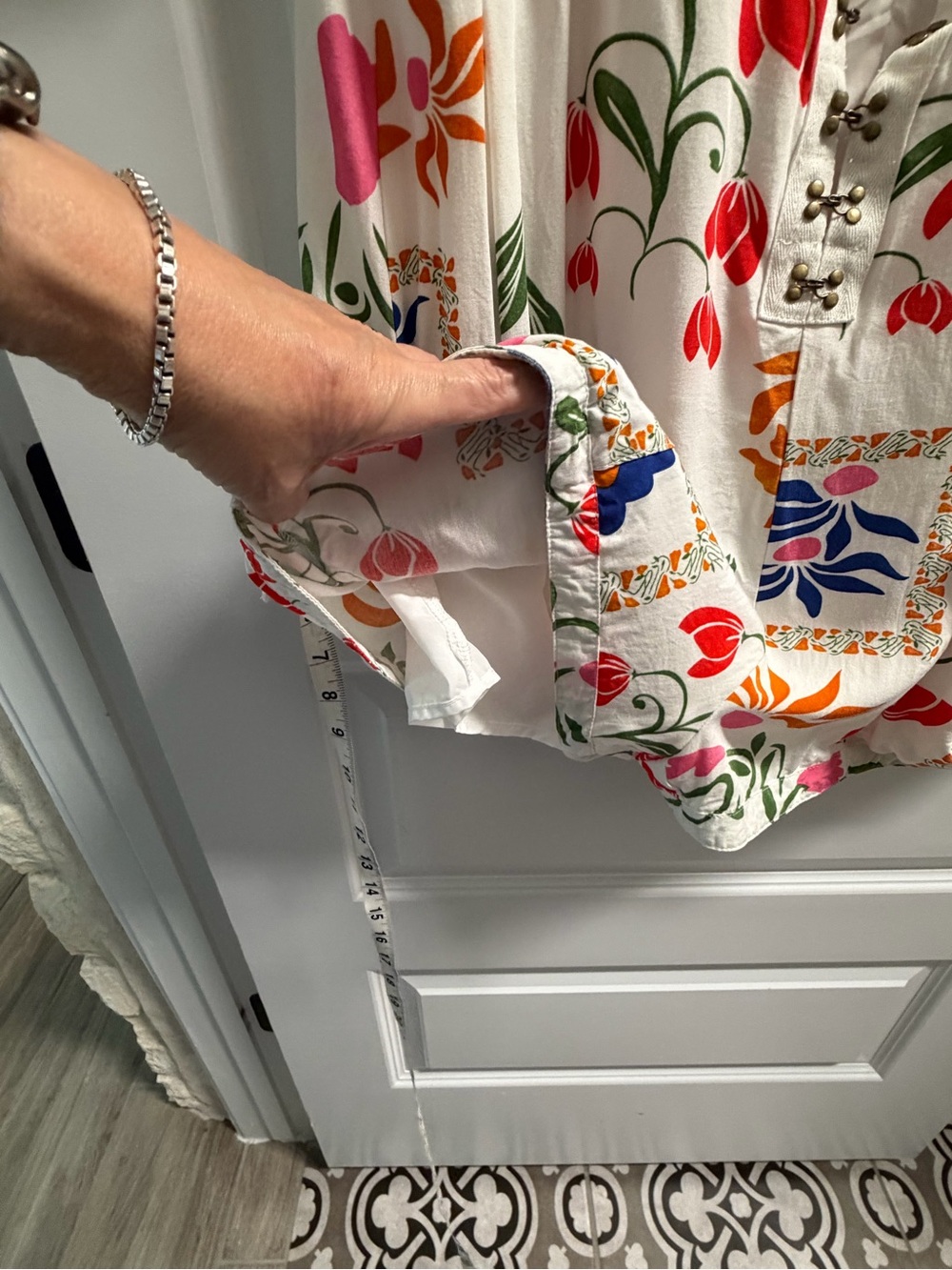 Floral Button-Front Romper - Lined - Picture 8 of 10